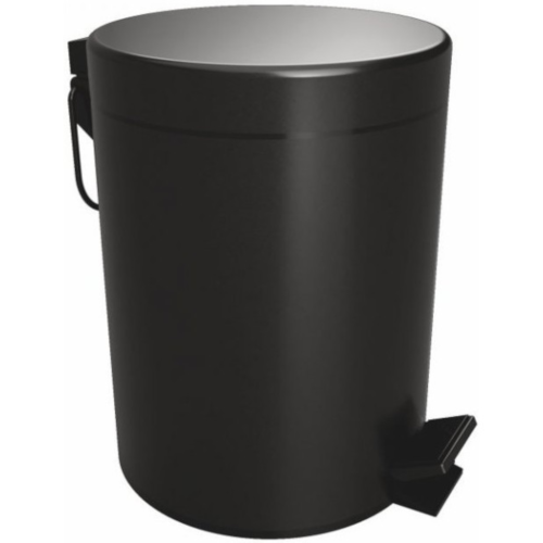 Coș de gunoi negru cu închidere lentă (5 litri)