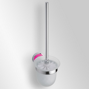 Trend-i - Perie pentru wc cu vas din sticlă (roz)