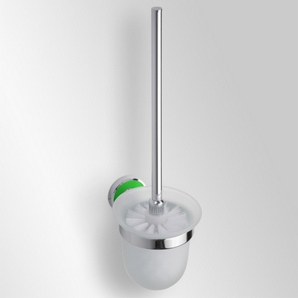 Trend-i - Perie pentru wc cu vas din sticlă (verde)
