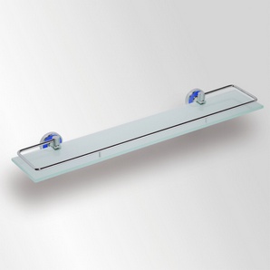 Trend-i - Poliţă din sticlă cu bară, (albastru)