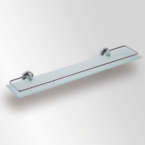 Trend-i - Poliţă din sticlă cu bară, (negru)