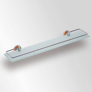 Trend-i - Poliţă din sticlă cu bară, (portocaliu)