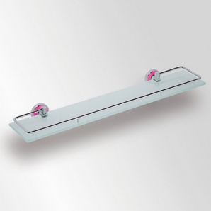 Trend-i - Poliţă din sticlă cu bară, (roz)