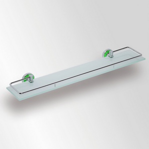 Trend-i - Poliţă din sticlă cu bară, (verde)