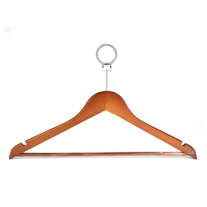 Umeraș antifurt - lemn Nogal cu inel de siguranță