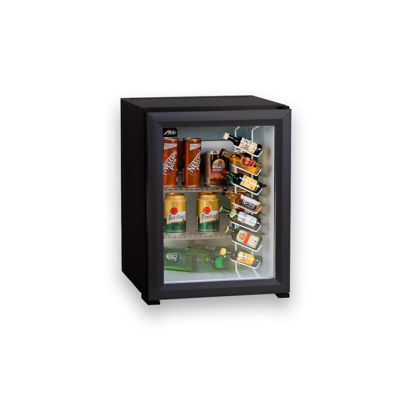 Minibar ECO - cu ușă de sticlă - negru