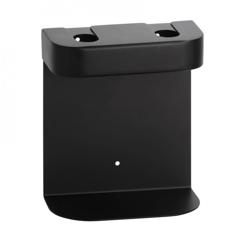 Suport dublu pentru dozator de săpun – rotund, finisaj negru